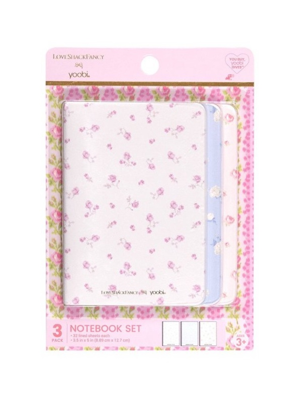 IN-HAND | LoveShackFancy x Target Yoobi Set of 3 Mini Journals